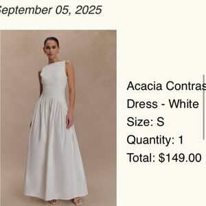 Meshki Elegant Cream Maxi Dress